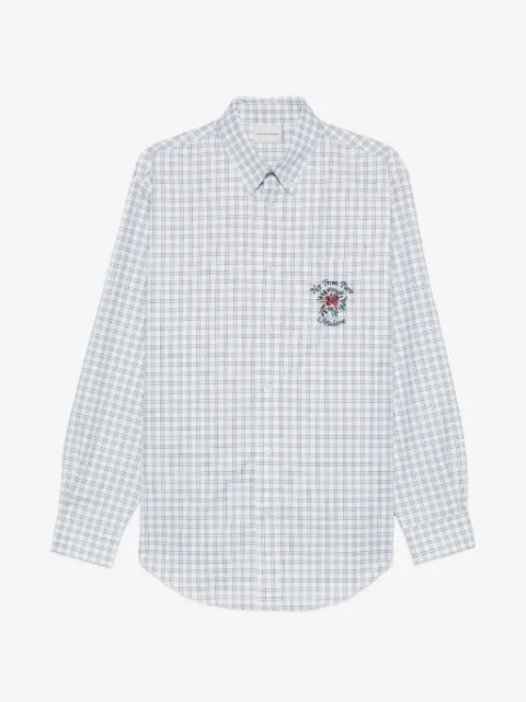 Drôle De Monsieur Camicia a quadri con logo