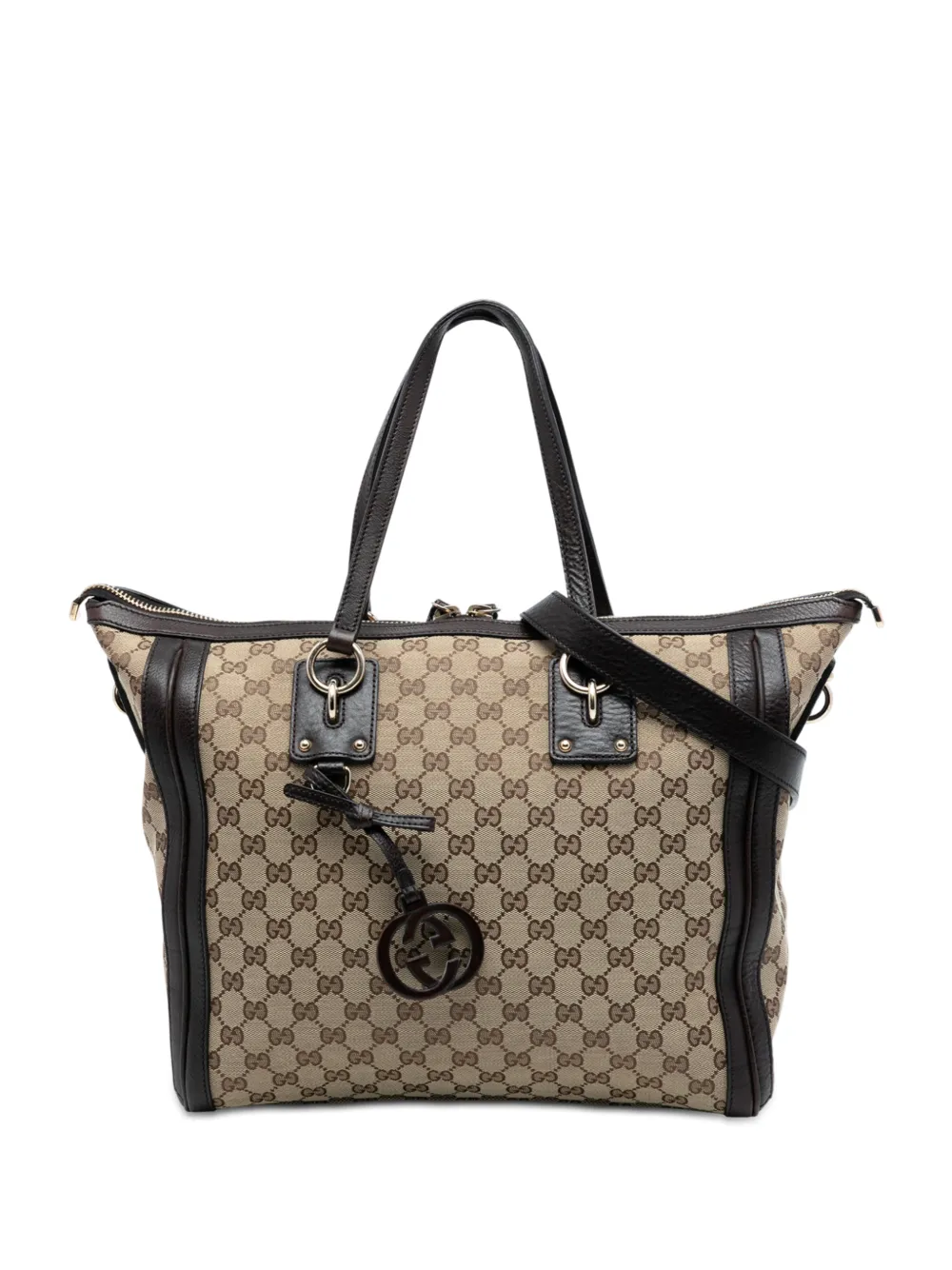 Gucci Pre-Owned 2016-2025 GG Canvas Charm satchel - Marrone