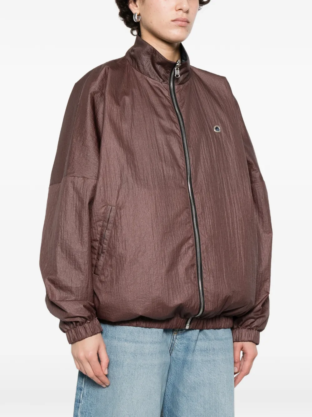  Marbell Reversible Zip Jacket - Brown 