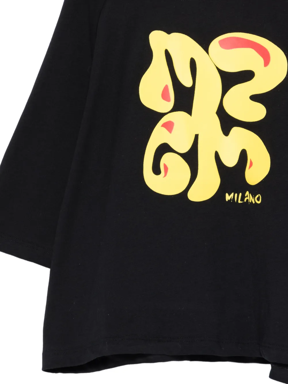  Msgm Kids Graphic-print Top - Black 