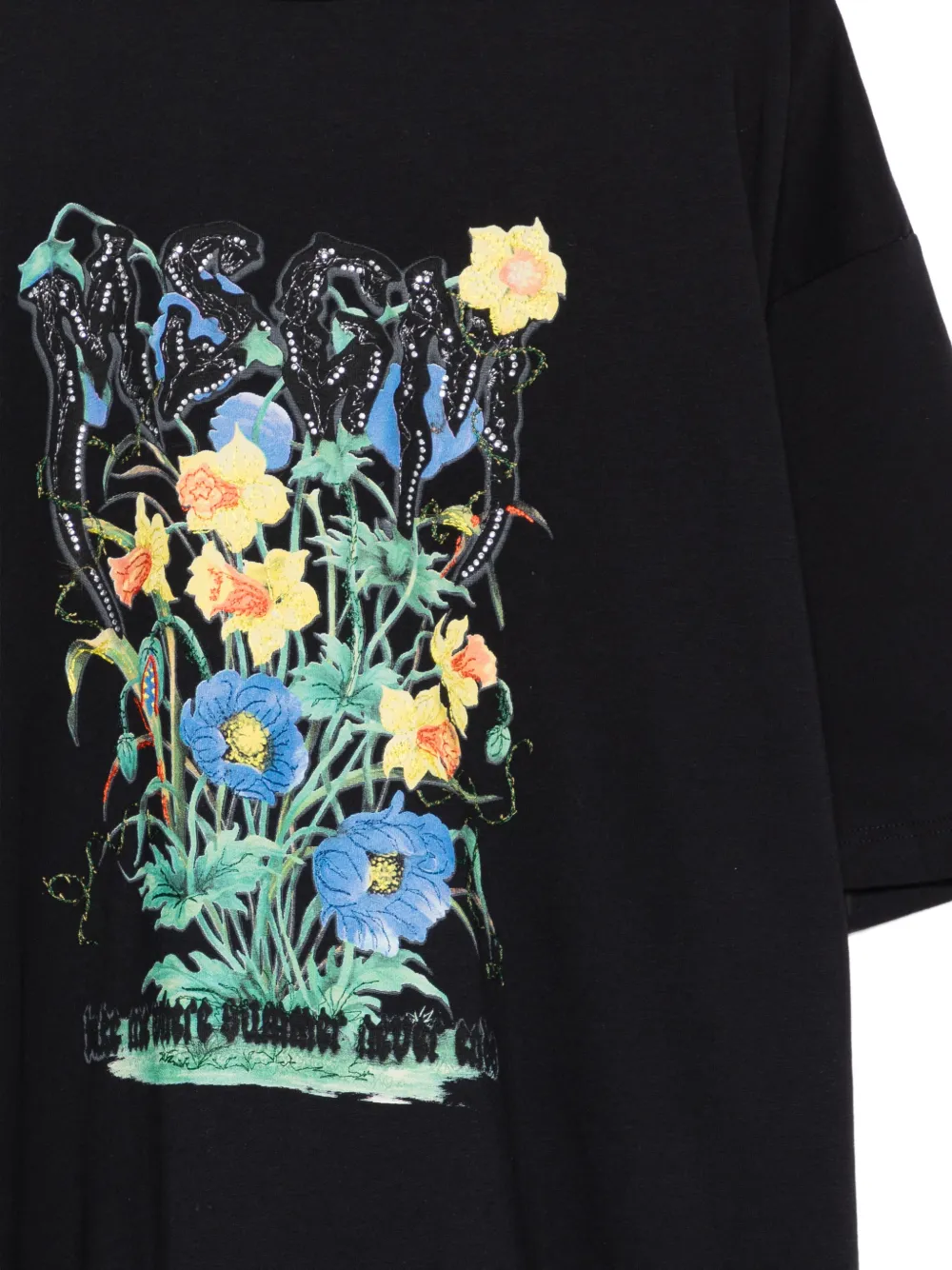 MSGM Kids T-shirt met bloemenprint Zwart