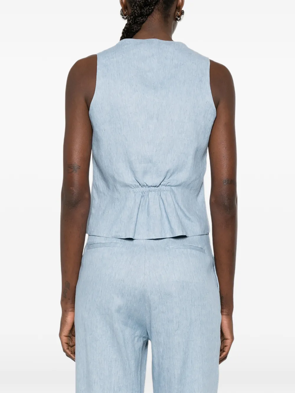 Tagliatore Gilet met V-hals Blauw
