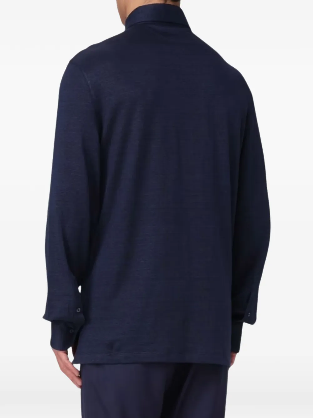 Brunello Cucinelli Poloshirt met lange mouwen Blauw