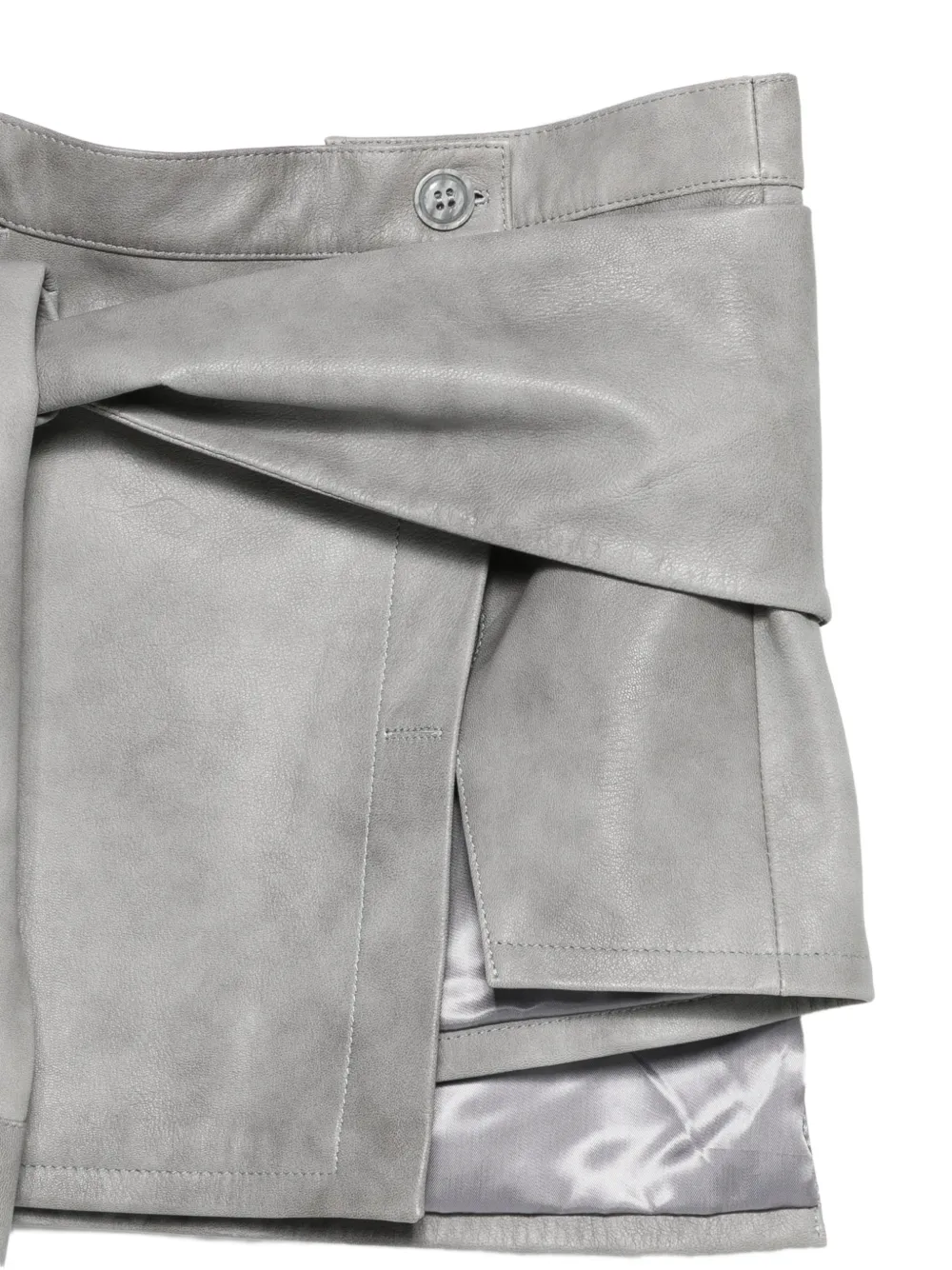  Manokhi Alya Tie-waist Mini Skirt - Grey 