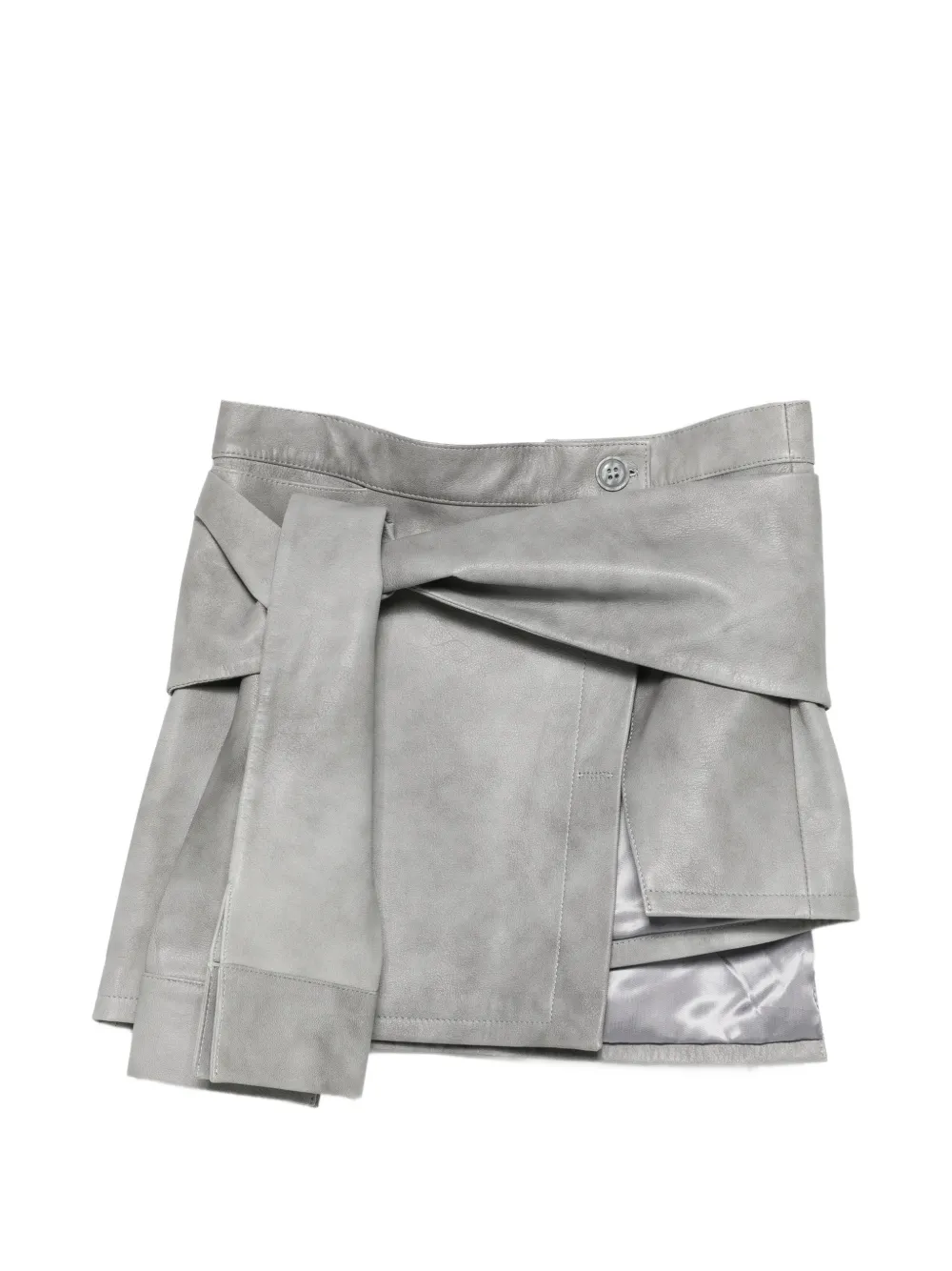 Manokhi Alya tie-waist mini skirt - Grigio