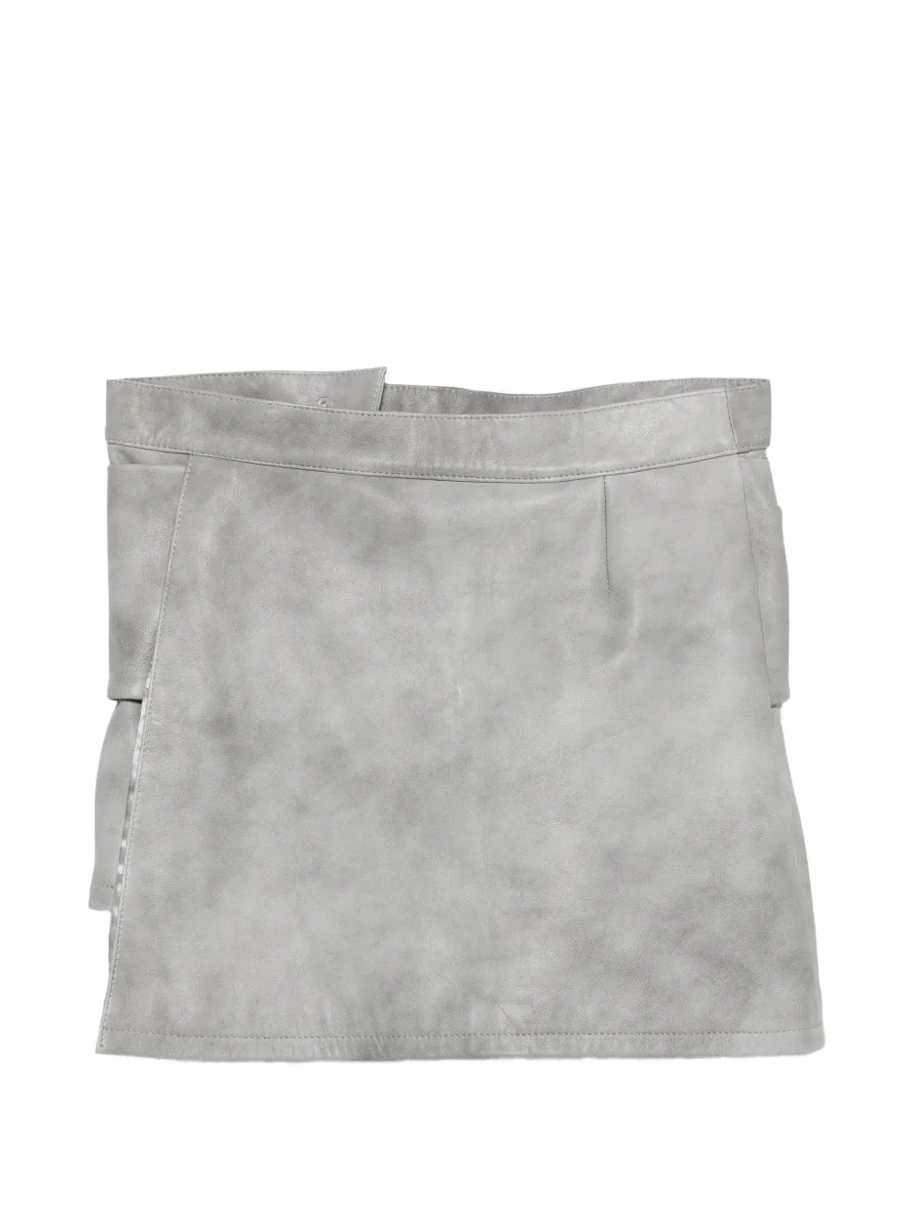  Manokhi Alya Tie-waist Mini Skirt - Grey 