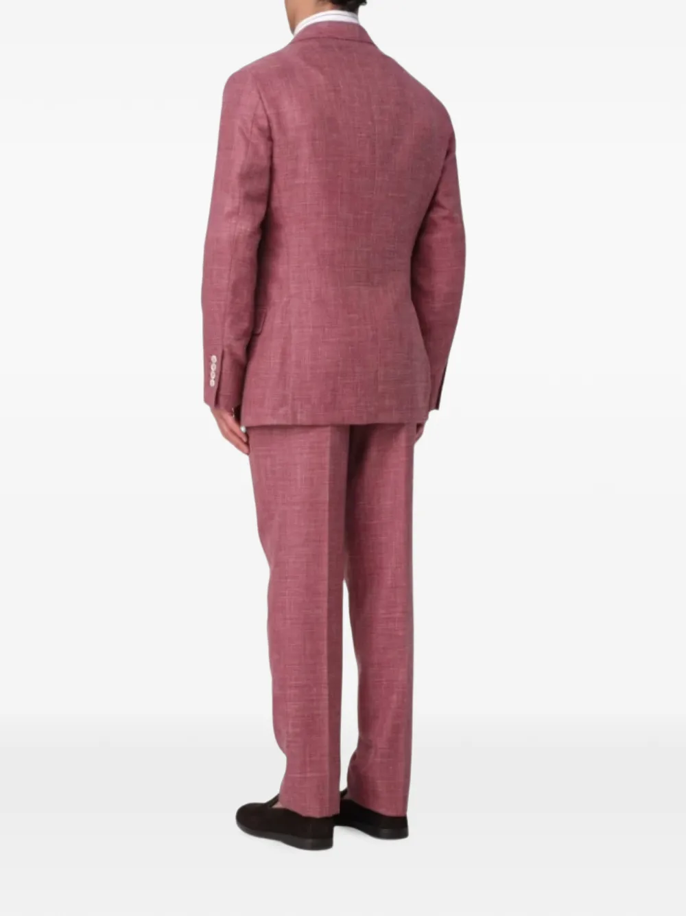 Brunello Cucinelli double-breasted suit Rood
