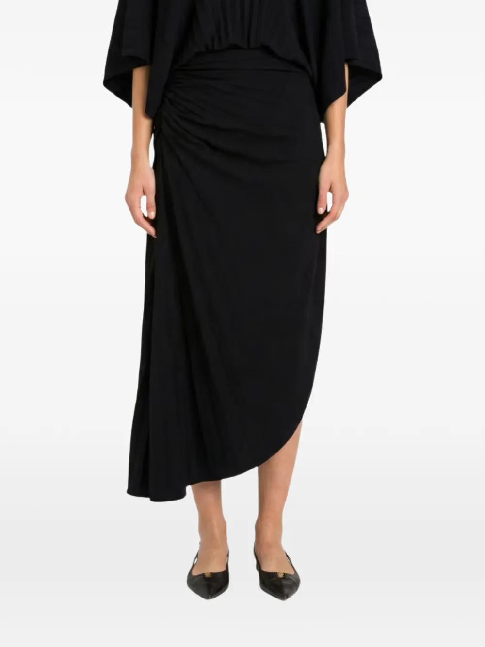 TWINSET Gesmockte midi-rok Zwart