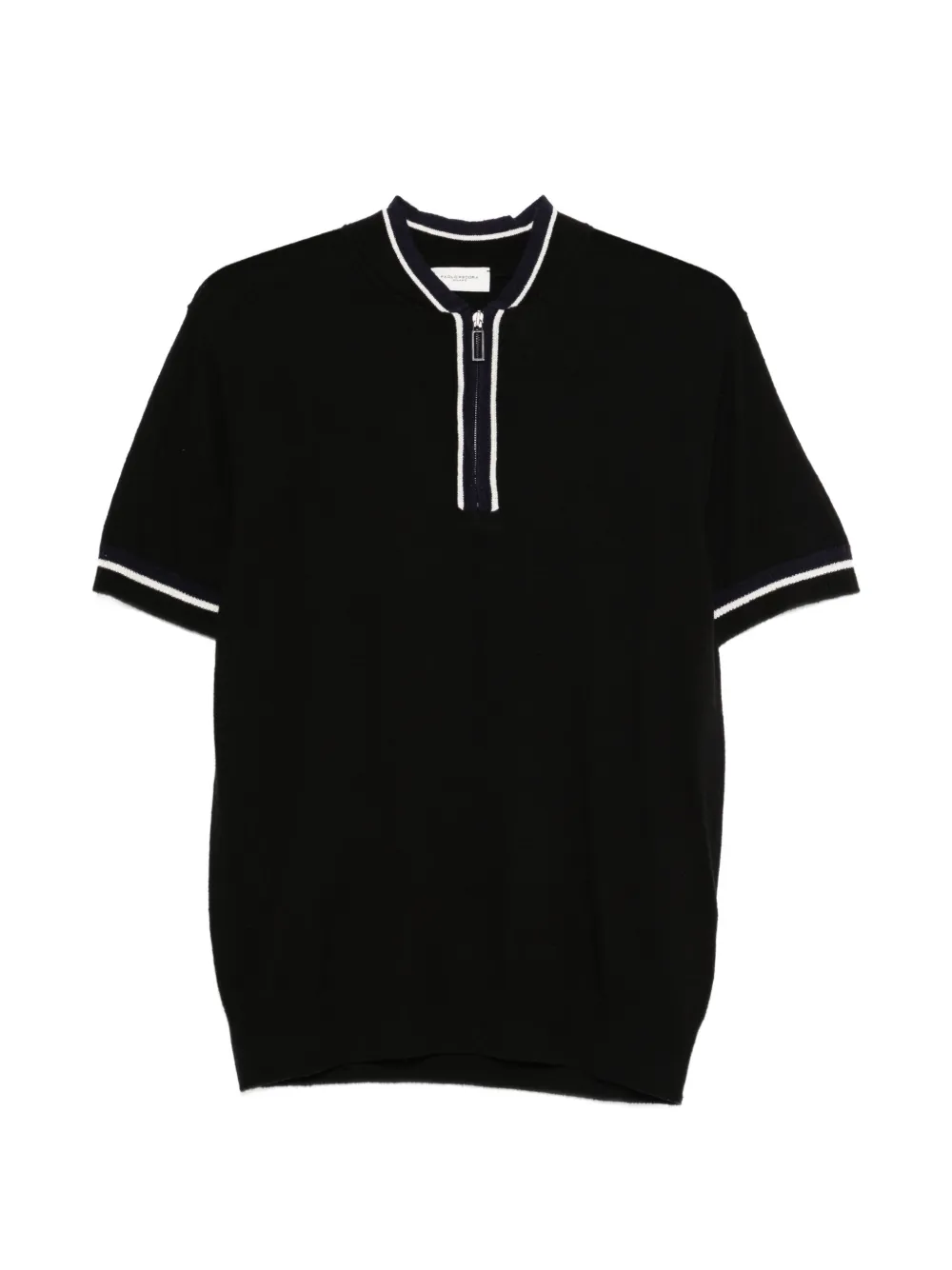 Paolo Pecora T-shirt con zip - Nero