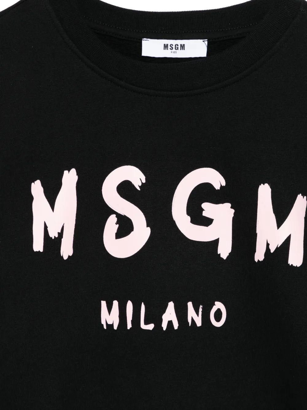 MSGM Kids Sweater met ronde hals Zwart