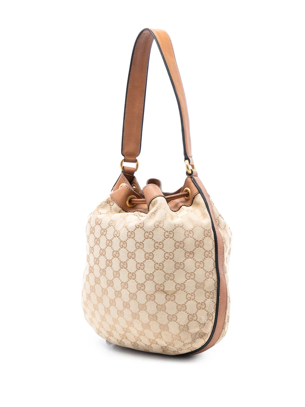 2000-2015 Gg Canvas Web Rania Drawstring Hobo Bag