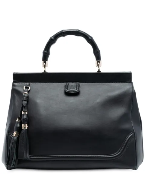 Gucci Pre-Owned 2016-2025 medium Bold Bamboo kalfsleren handtas met handvat