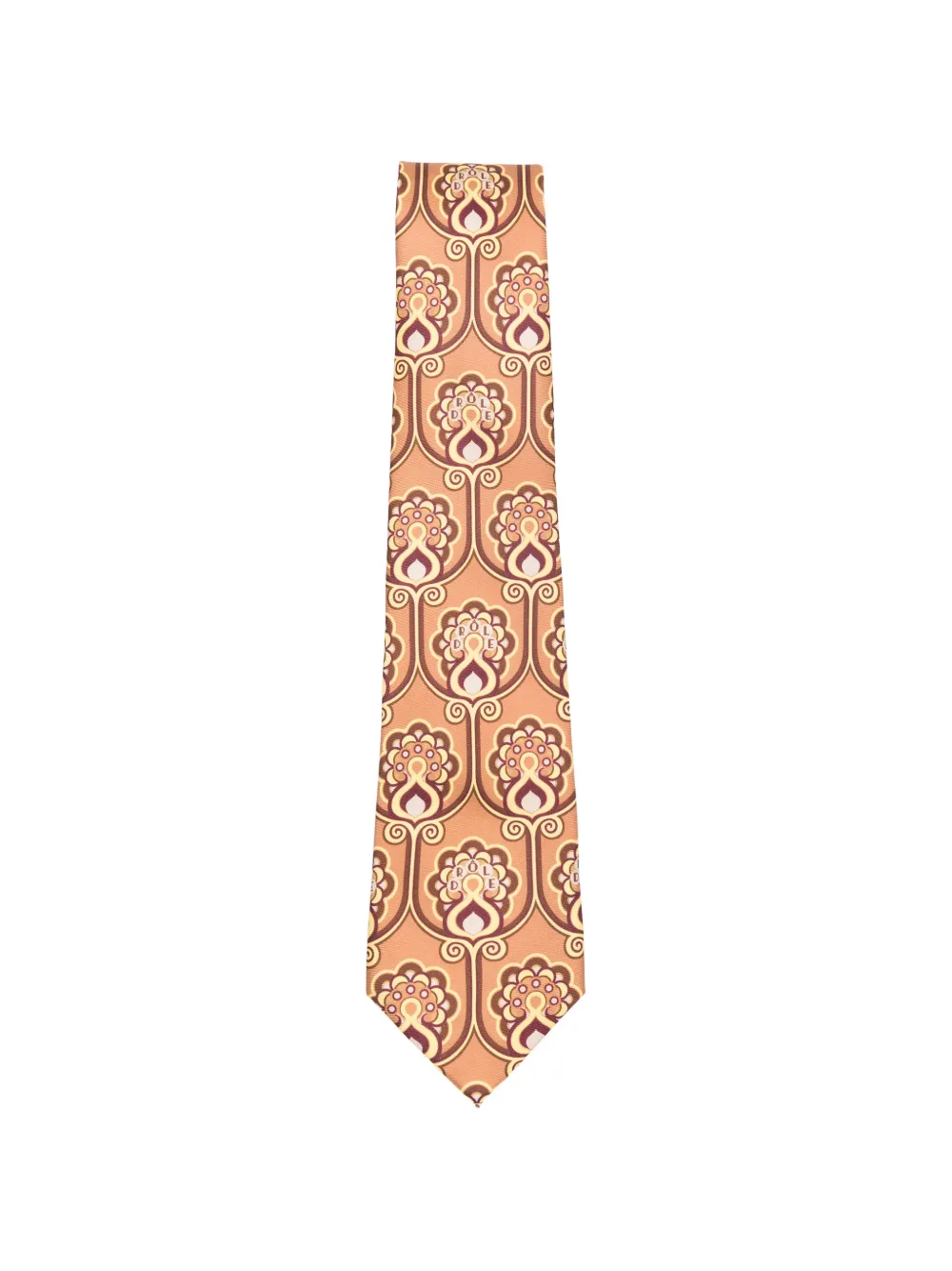 Drôle De Monsieur Tapisserie patterned tie - Braun