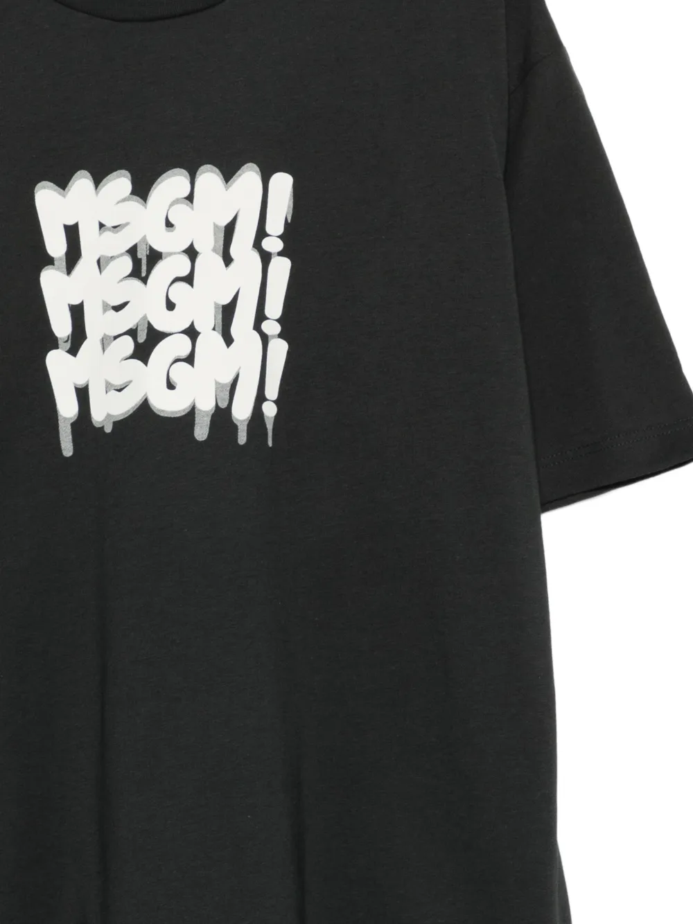 MSGM Kids T-shirt met logoprint Zwart