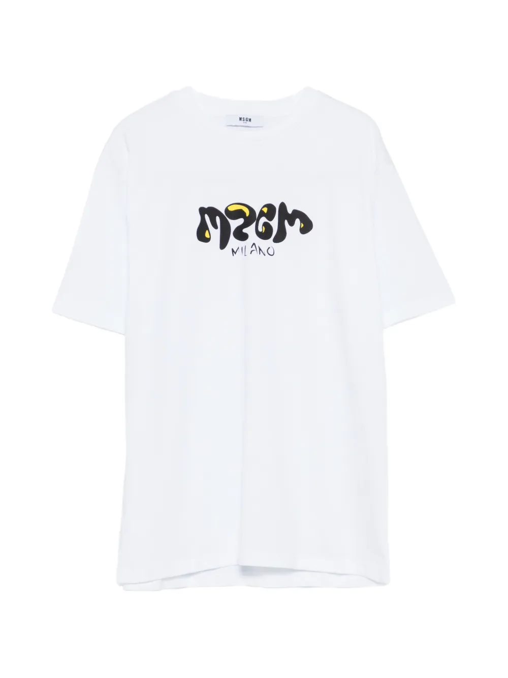 MSGM Kids short-sleeve logo-print T-shirt - Bianco