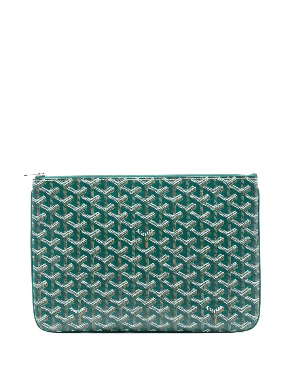 Goyard Pre-Owned Clutch Senat MM in tela Goyardine 2016 - Verde