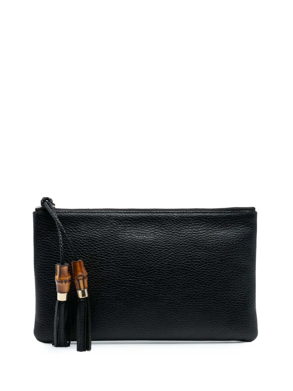 Gucci Pre-Owned Clutch in pelle di vitello e bambù 2016-2025 - Nero