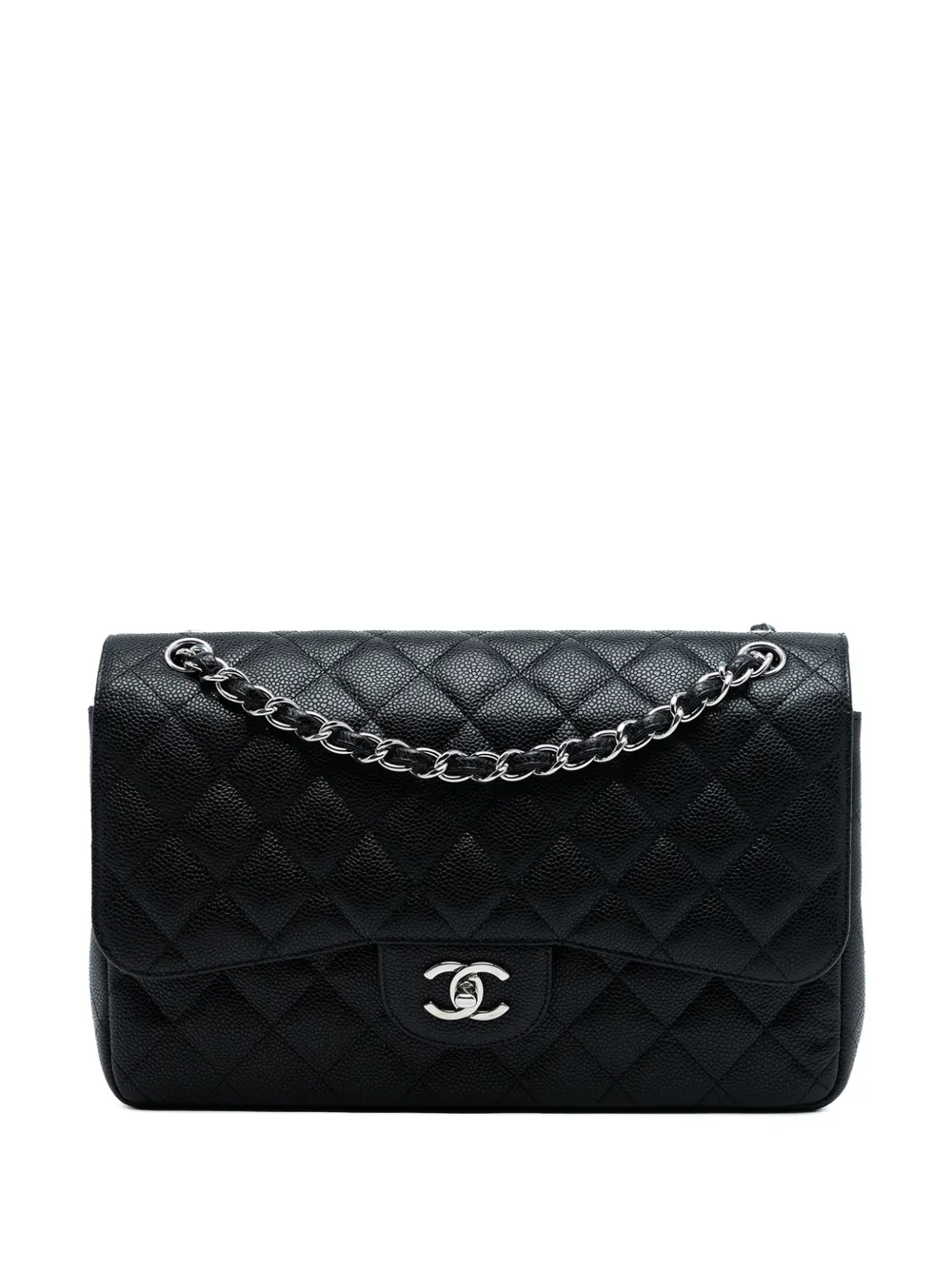 CHANEL Pre-Owned 2011 Jumbo Classic Caviar Double Flap shoulder bag - Nero