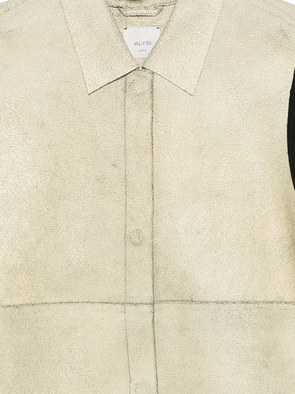  Alysi Collared Sleeveless Vest - Neutrals 