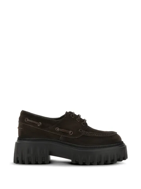 Hogan H700 platform lace-up boat shoes
