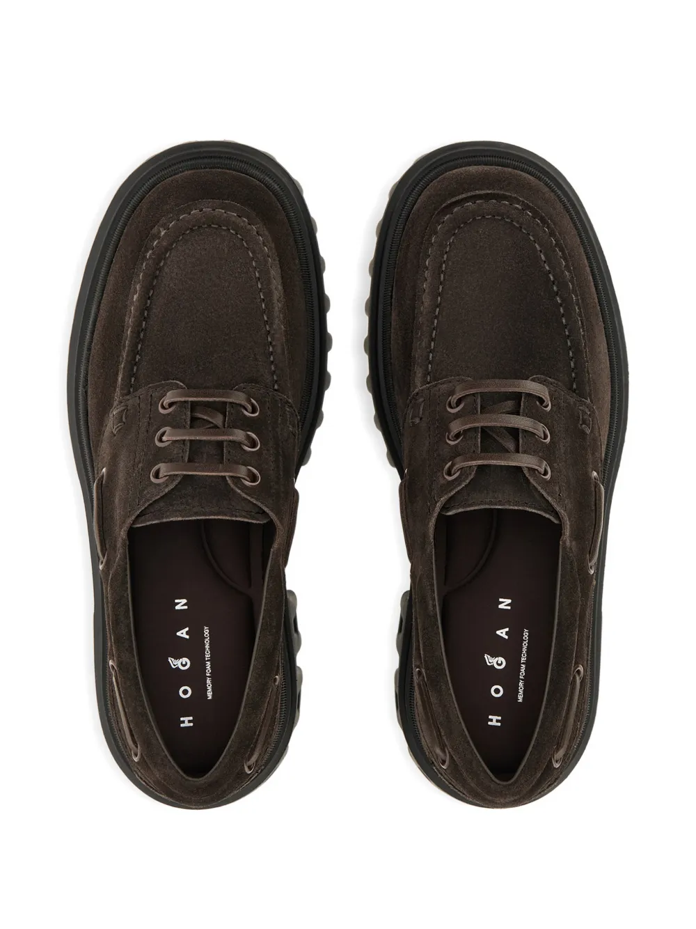 Hogan H700 bootschoenen met plateauzool Bruin