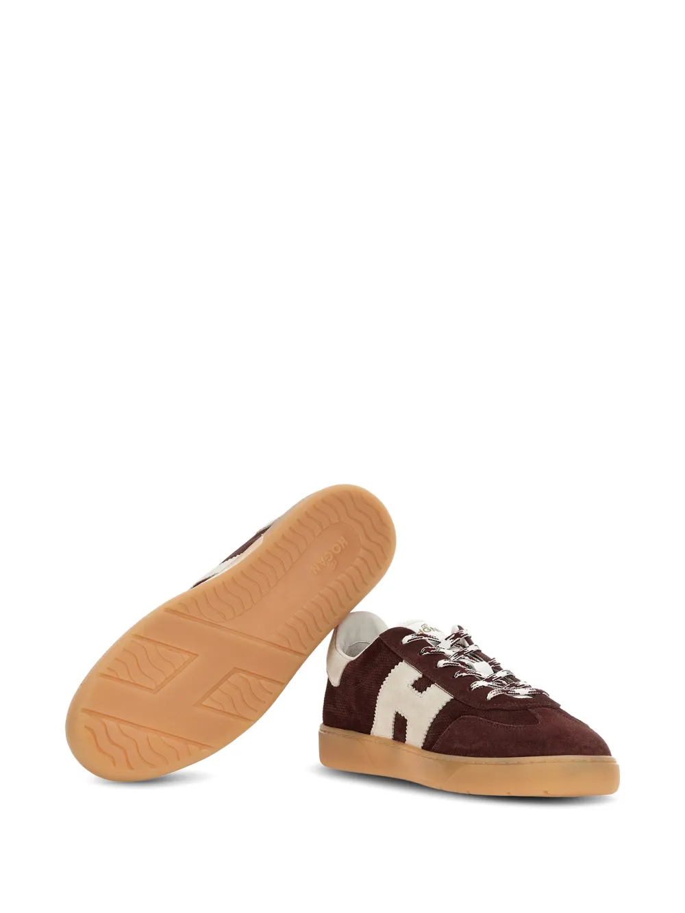 Hogan Cool leren sneakers met logo Bruin