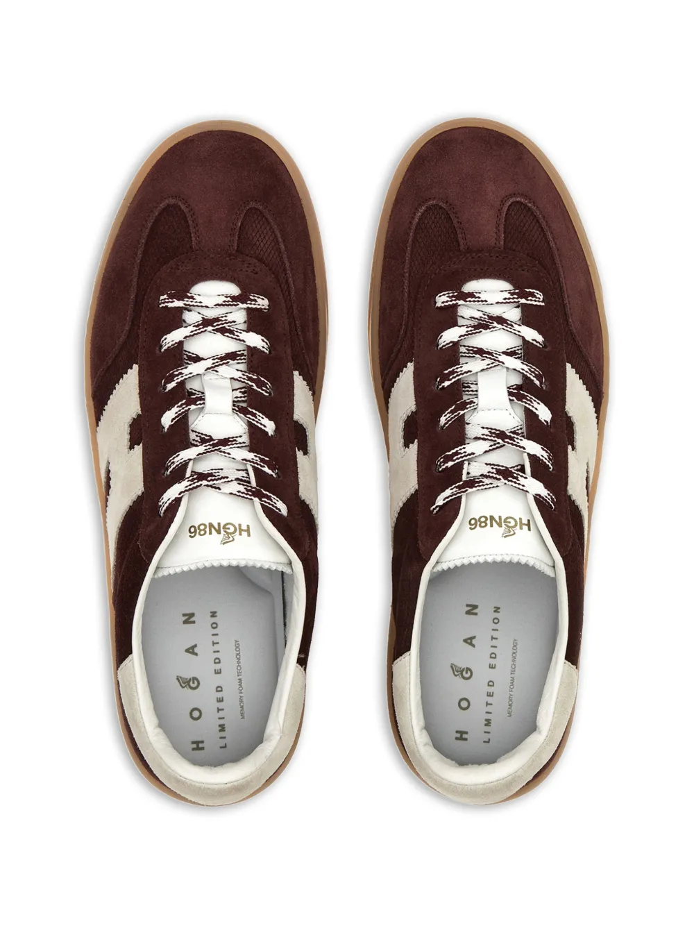 Hogan Cool leren sneakers met logo Bruin