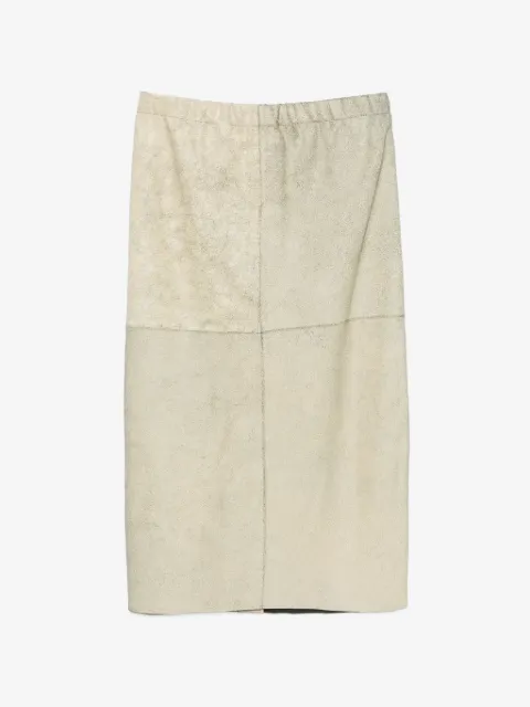 Alysi panelled slit midi skirt