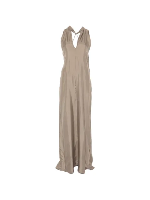 Alysi V-neck twisted maxi dress