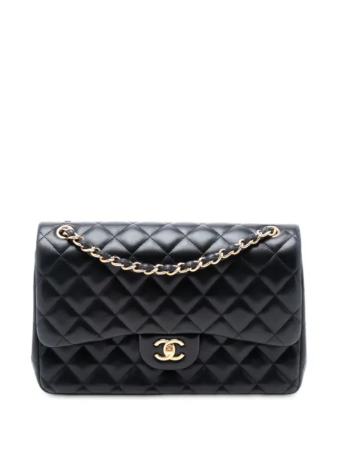 CHANEL Pre-Owned bolsa de hombro Double Flap jumbo de piel de cordero 2012