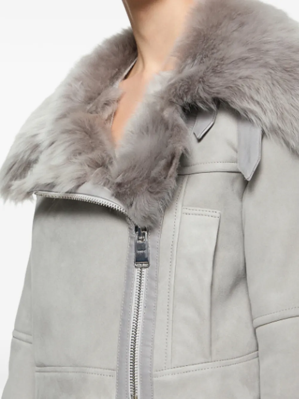  Dondup Leather Jacket - Grey 
