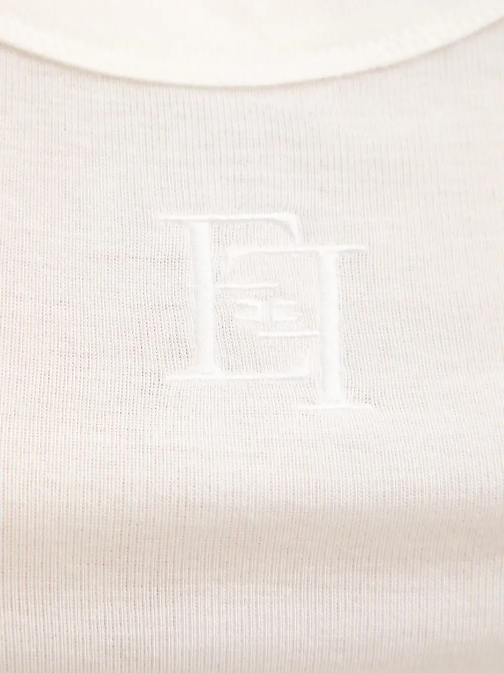 Elisabetta Franchi Tanktop met geborduurd logo Wit