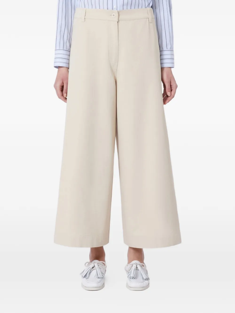  Weekend Max Mara Wkdariete Button Trousers - Neutrals 
