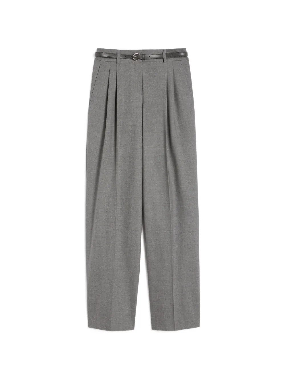 Max Mara Entrata belted pleated trousers - Grigio