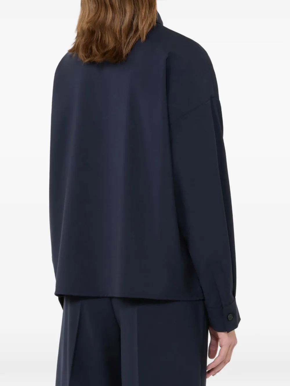  Weekend Max Mara Wkdvenaco Buttoned Pocket Overshirt - Blue 