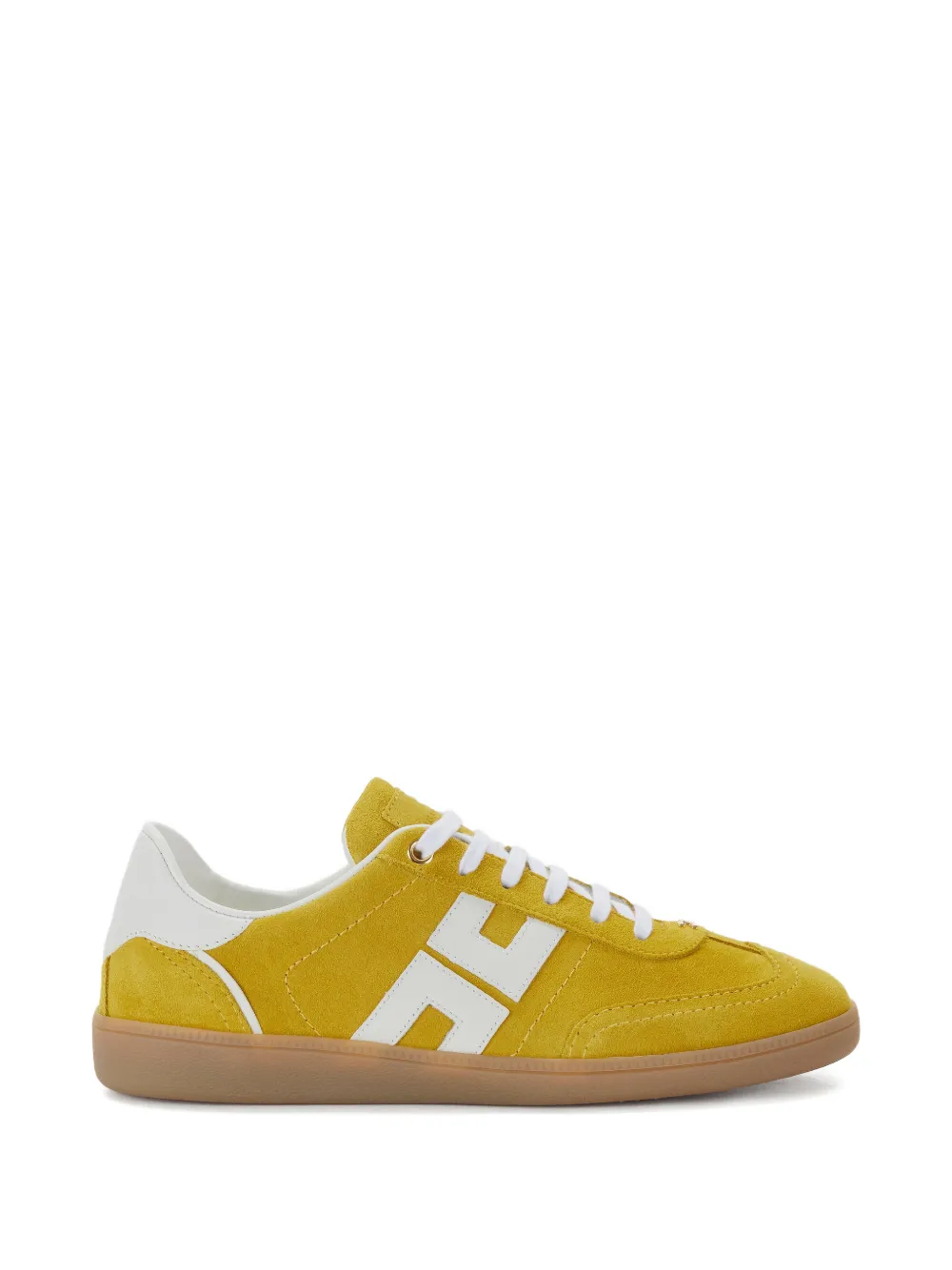 Elisabetta Franchi logo-detail leather sneakers Geel