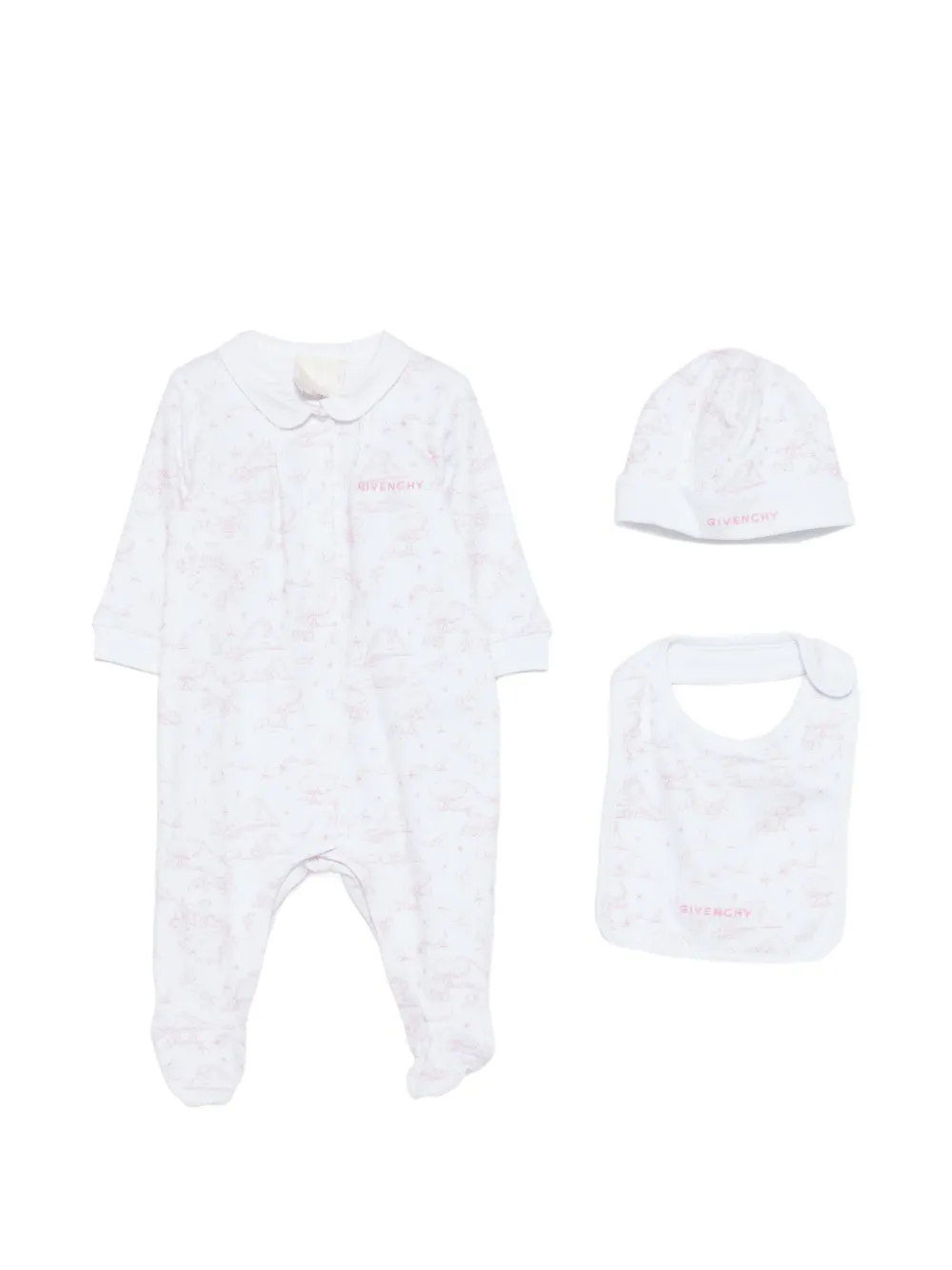 Givenchy Kids collared print babygrow set - Bianco