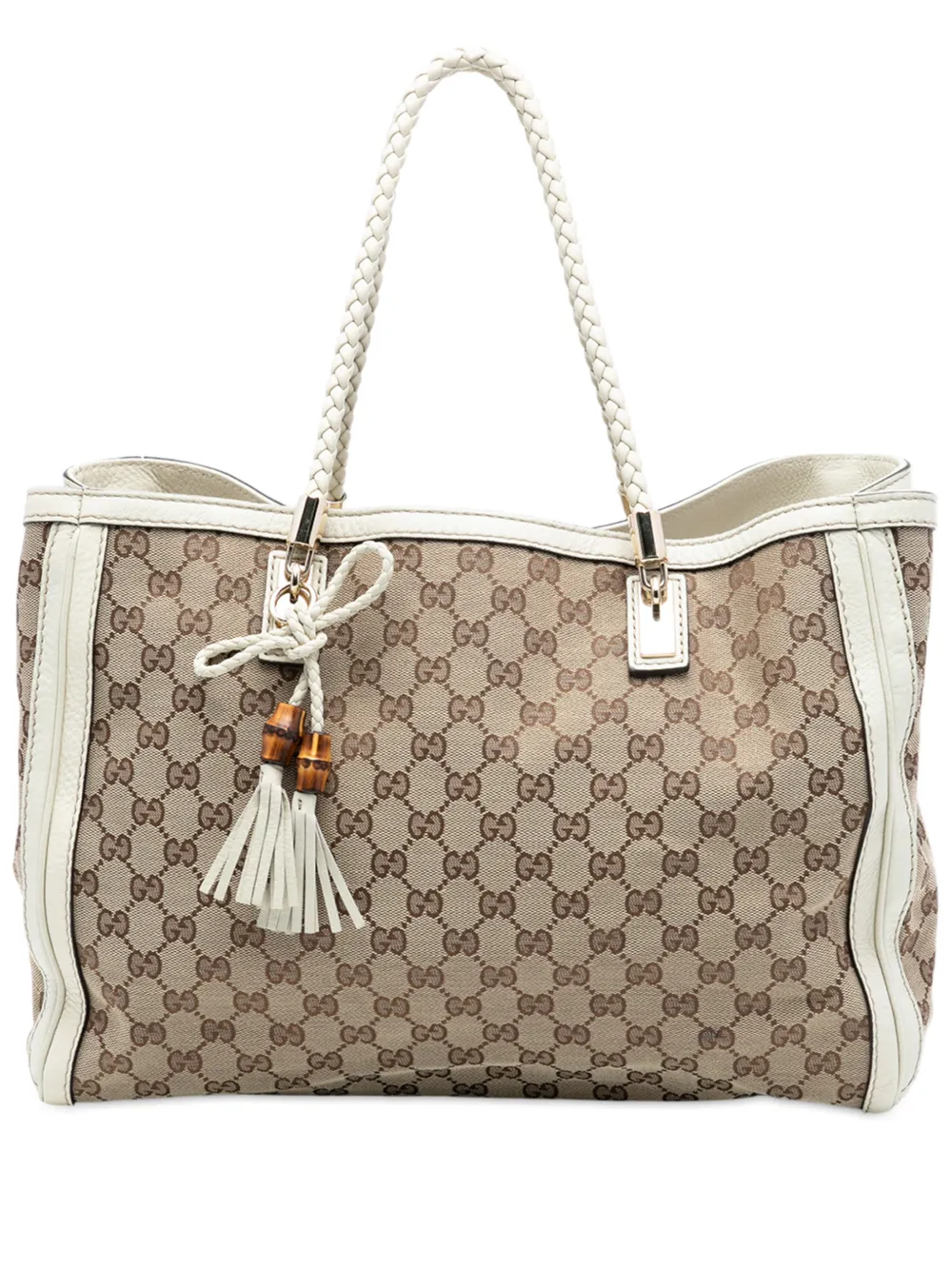 Gucci Pre-Owned Borsa tote Bella media in tela GG 2016-2026 - Marrone