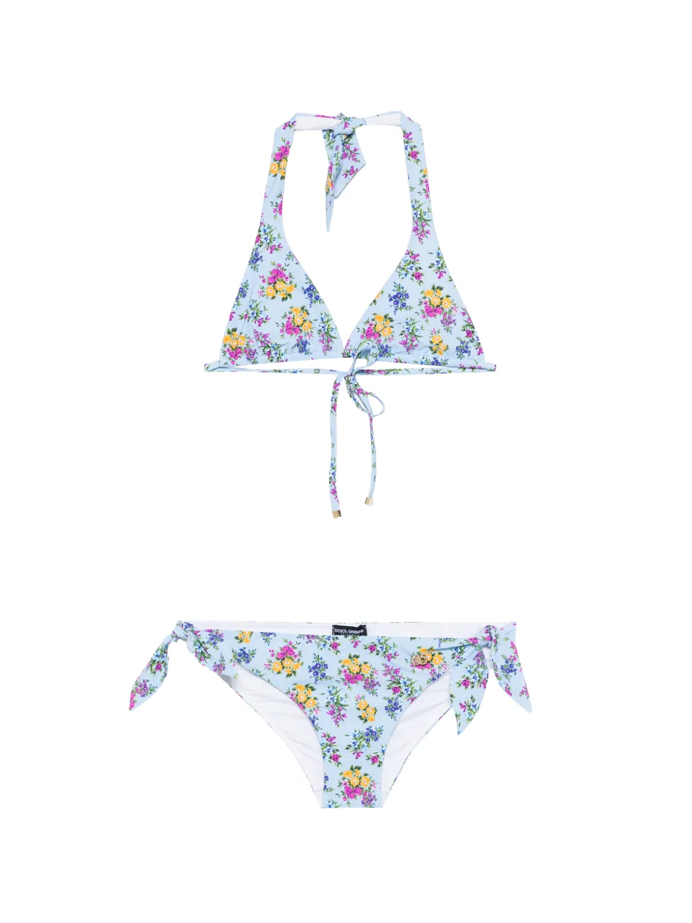 Dolce & Gabbana Floral Bikini In Blue