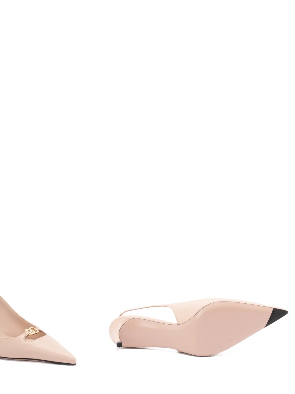 Dolce & Gabbana slingback-strap leather pumps Beige