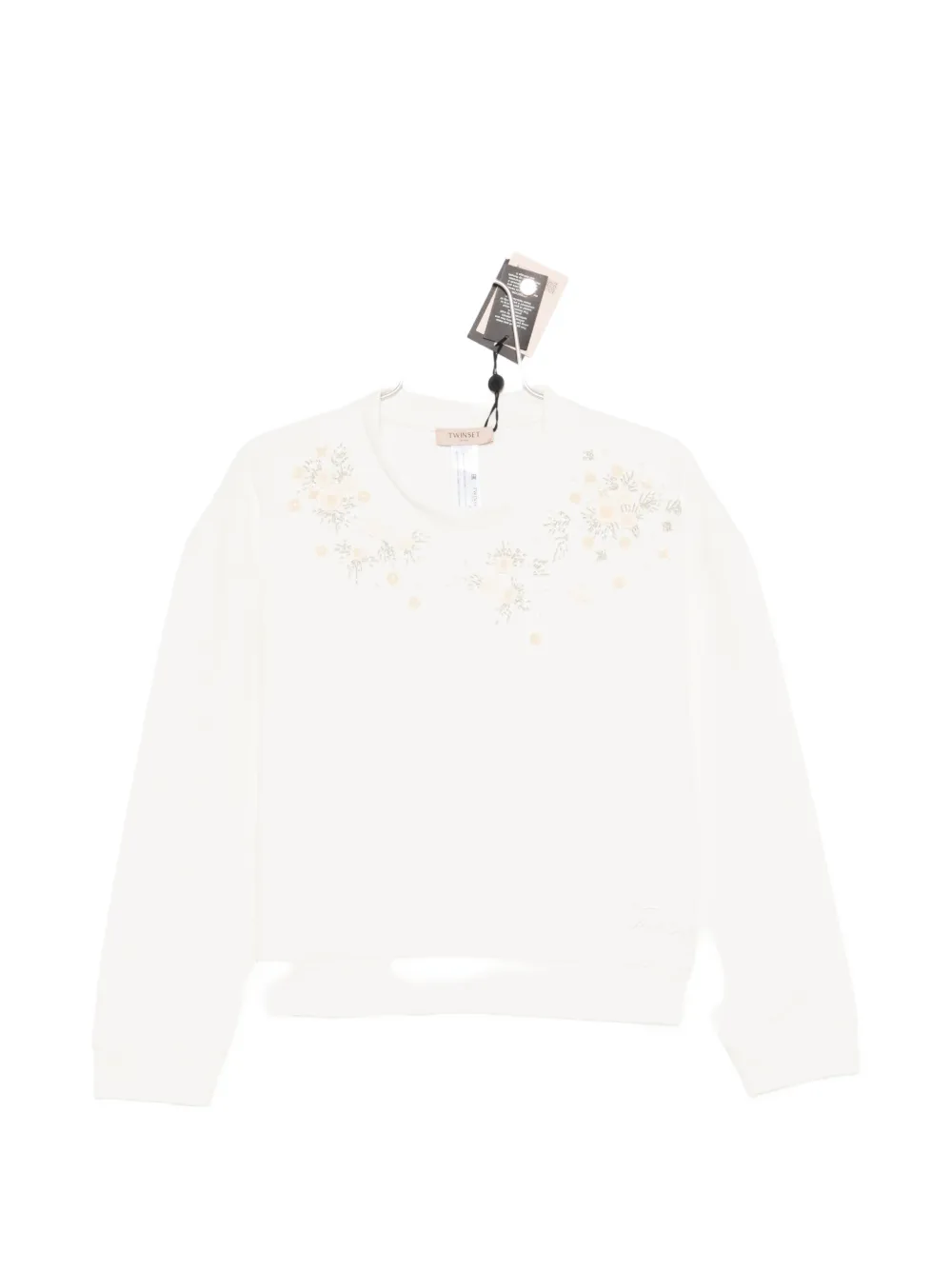 TWINSET floral-appliqué sweater - Toni neutri