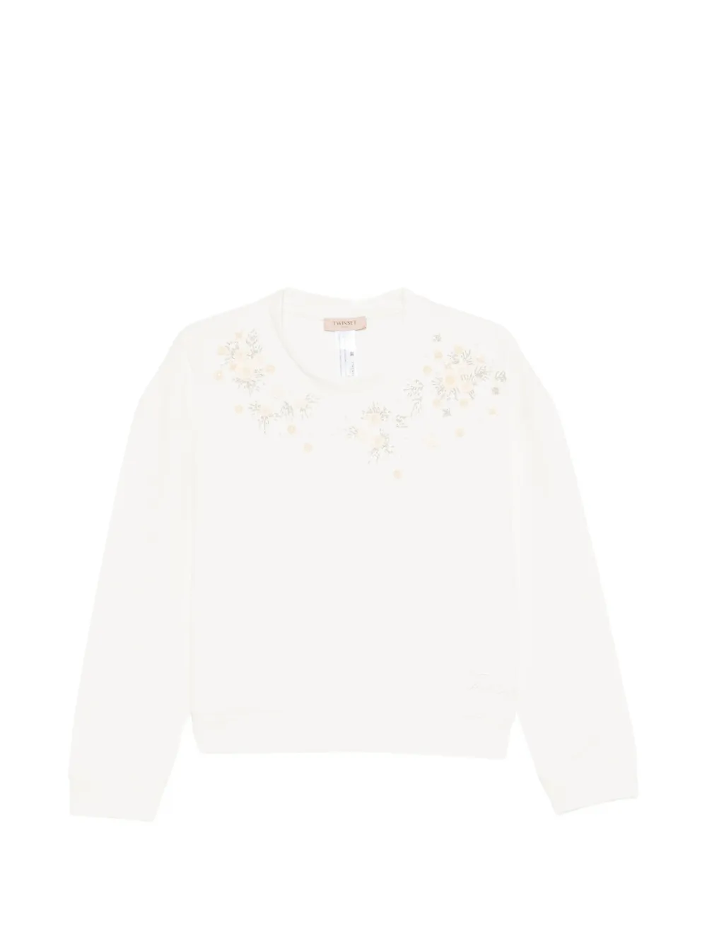 TWINSET floral-appliqué sweater - Toni neutri
