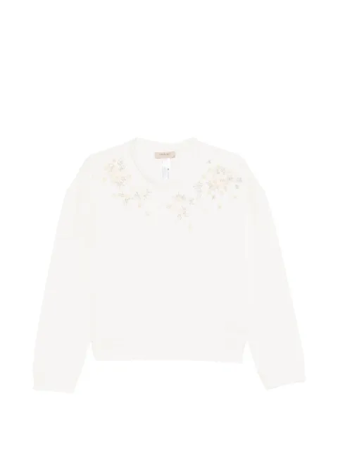 TWINSET — floral-appliqué sweater