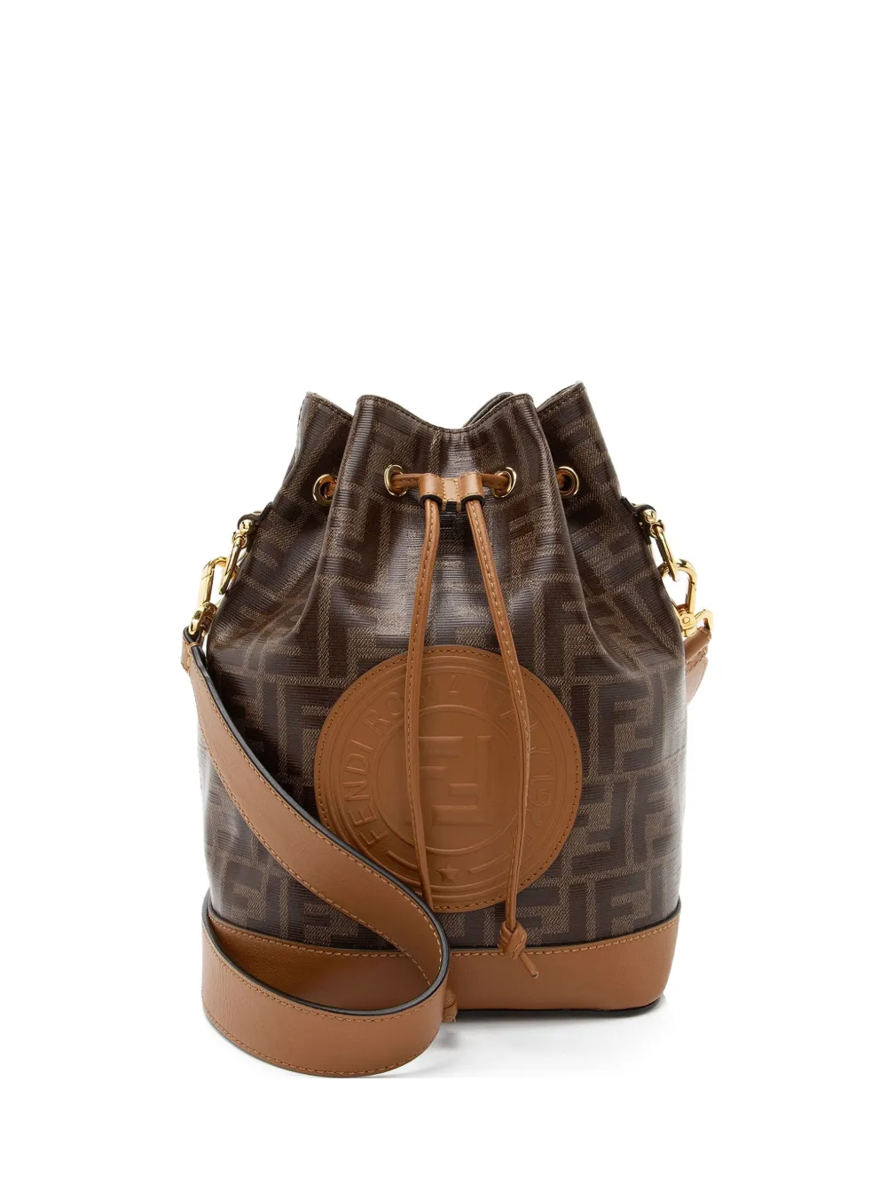 Fendi Pre-Owned logo-pattern shoulder bag - Marrone