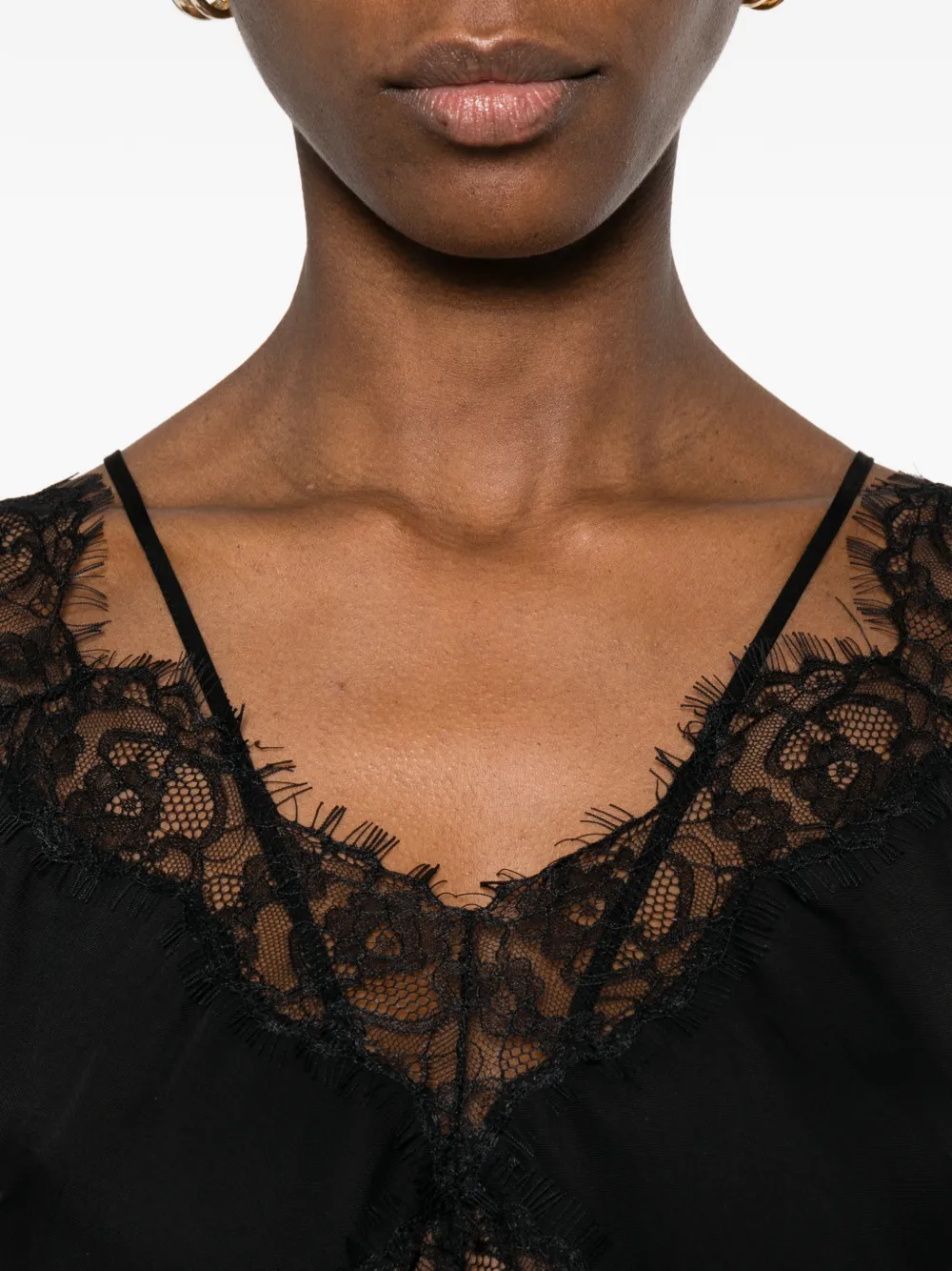 PINKO Top met kant Zwart