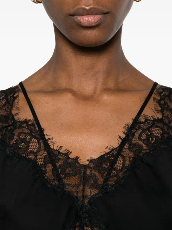 PINKO Lace Lingerie Top | Black | FARFETCH