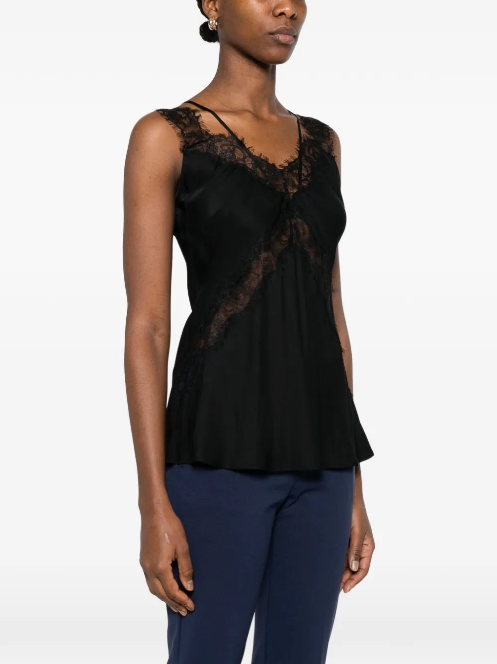 PINKO Top met kant Zwart