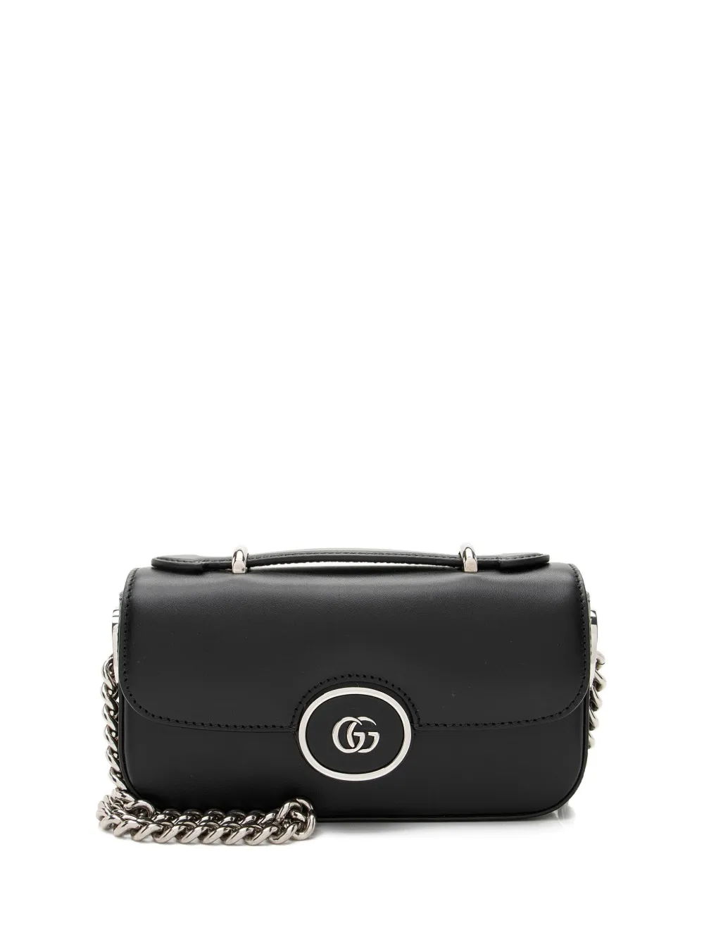 Gucci Pre-Owned logo-plaque shoulder bag - Nero