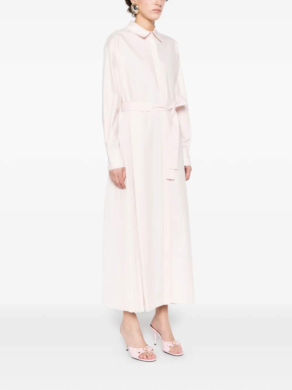 TWINSET Geplooide blousejurk Roze