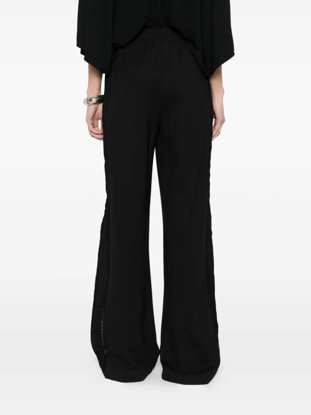 TWINSET Chine gerecyclede crêpe broek Zwart